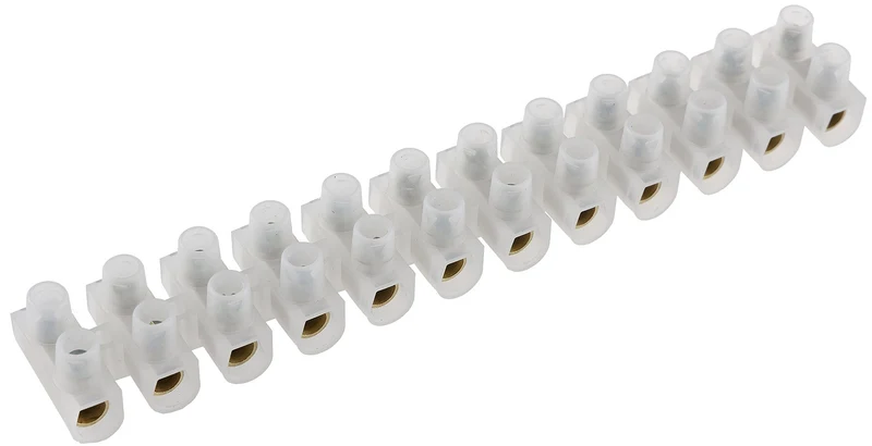 Lüsterklemmen für 4,0-10mm², 12 Klemmen Messingeinsatz, transparent