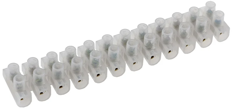Lüsterklemmen für 2,5-4,0mm², 12 Klemmen Messingeinsatz, transparent