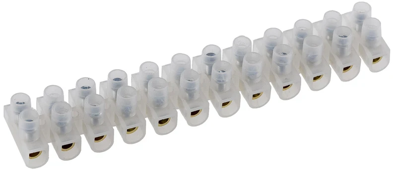 Lüsterklemmen für 1,5-2,5mm², 12 Klemmen Messingeinsatz, transparent