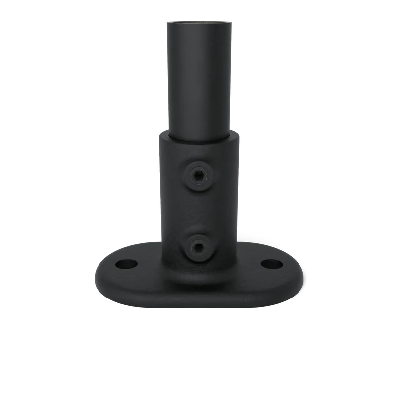 Fußplatte oval schwarz 33,7 mm