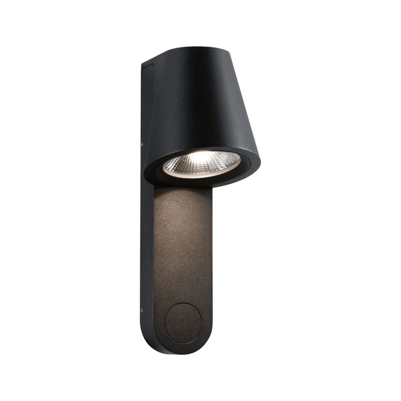 Paulmann LED Außenwandleuchte Caissa Dämmerungsgesteuerter Bewegungsmelder (HF) IP44 105x127mm 3000K 9W 700lm 230V 65° Anthrazit Aluminium