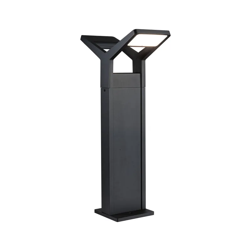 Paulmann LED Pollerleuchte Juntea Dämmerungssensor IP44 585mm 3000K 2x12,5W 2x800lm 230V Anthrazit Aluminium