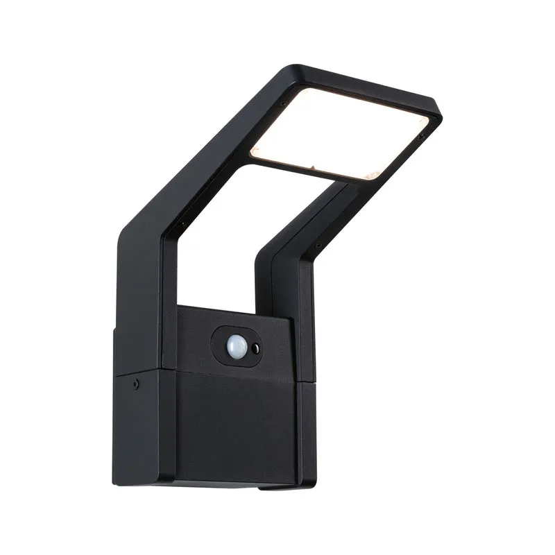 Paulmann LED Außenwandleuchte Juntea Dämmerungsgesteuerter Bewegungsmelder (IR) IP44 140x217mm 3000K 11W 900lm 230V Anthrazit Aluminium
