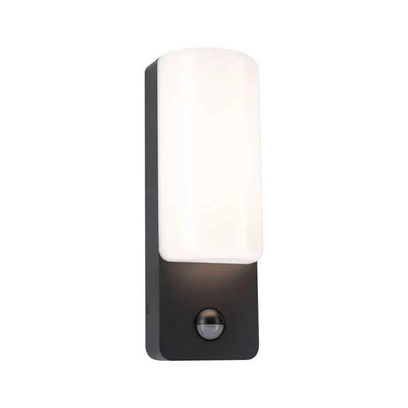 Paulmann LED Außenwandleuchte Bonnie Dämmerungsgesteuerter Bewegungsmelder (IR) IP44 93x77mm 3000K 8,5W 560lm 230V Anthrazit Aluminium