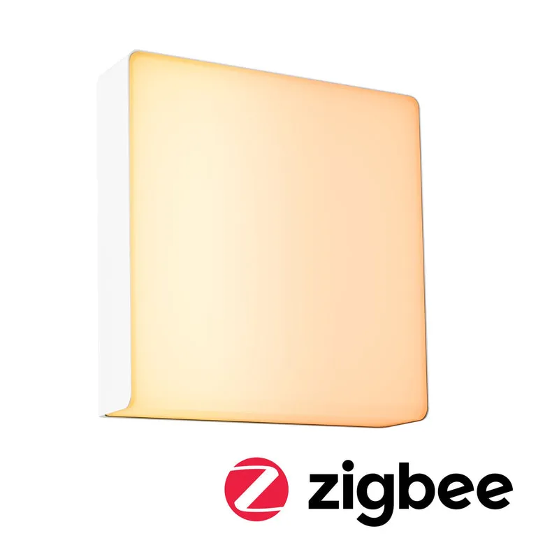 Paulmann LED Außenwandleuchte Azalena Dämmerungsgesteuerter Bewegungsmelder (HF) insektenfreundlich Smart Home Zigbee 3.0 IP44 250x97mm Tunable Warm 8,5W 700lm 230V Weiß Kunststoff#Aluminium