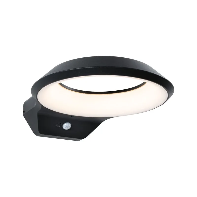 Paulmann LED Außenwandleuchte Anela Dämmerungsgesteuerter Bewegungsmelder (IR) IP44 245x309mm 3000K 12,5W 700lm 230V Anthrazit Aluminium