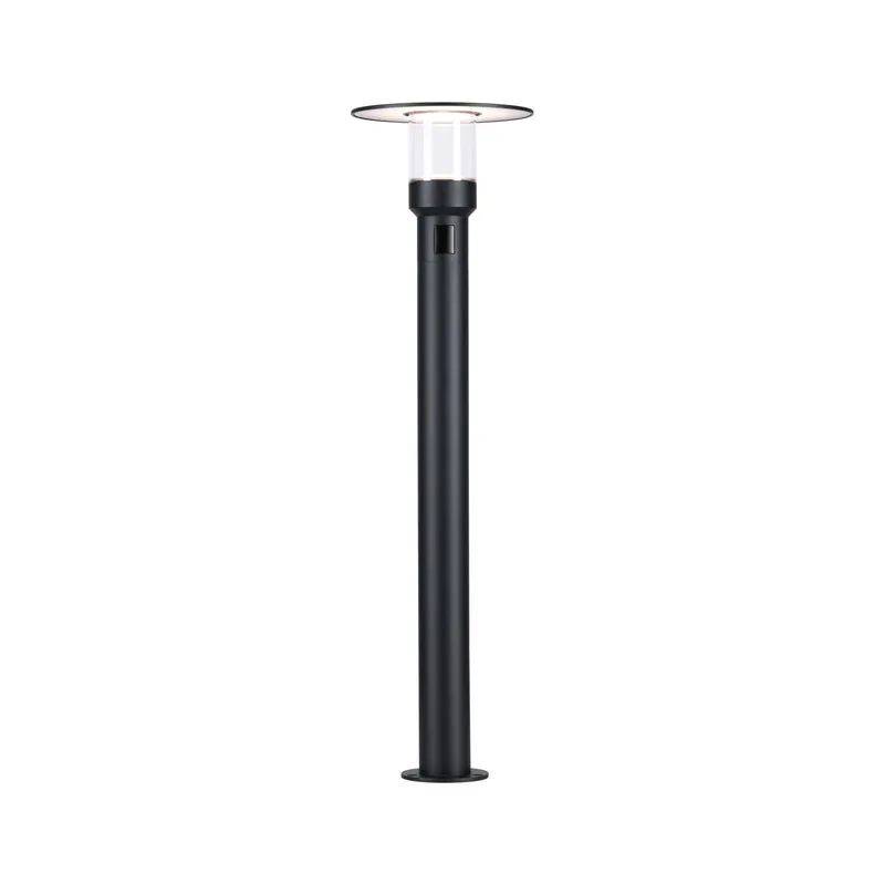 Paulmann LED Pollerleuchte Sienna Dämmerungsgesteuerter Bewegungsmelder (HF) seewasserresistent IP44 780mm 3000K 9W 400lm 230V Anthrazit Aluminium