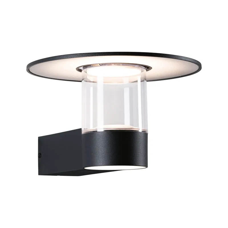 Paulmann LED Außenwandleuchte Sienna Dämmerungsgesteuerter Bewegungsmelder (HF) seewasserresistent IP44 212mm 3000K 9W / 3W 500lm 230V Anthrazit Aluminium