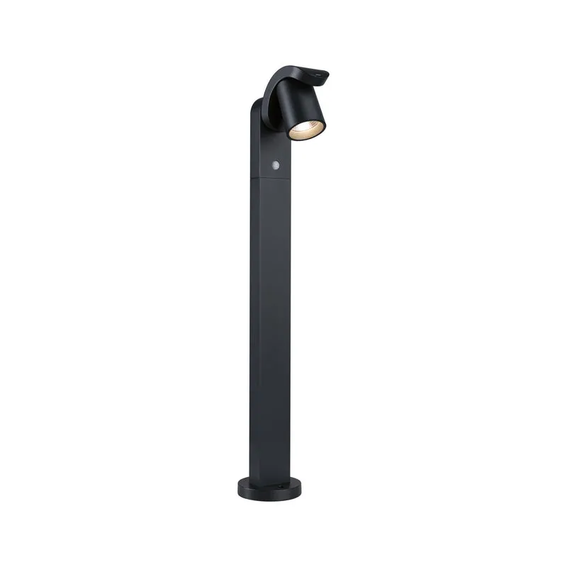 Paulmann LED Pollerleuchte Cuff Dämmerungsgesteuerter Bewegungsmelder (IR) IP44 782mm 3000K 10W 700lm 230V 70° Anthrazit Aluminium