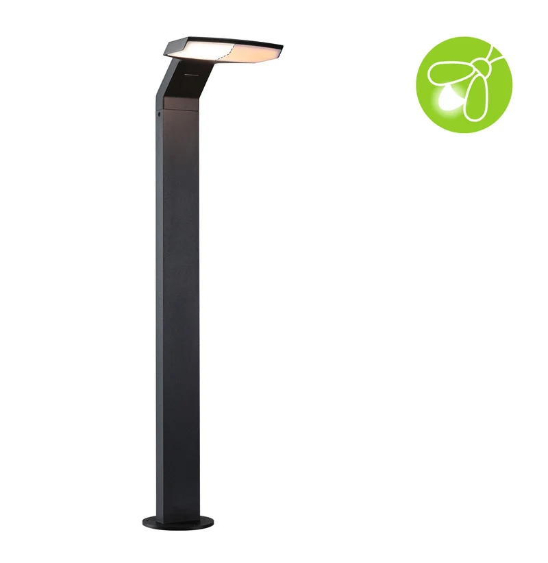 Paulmann LED Pollerleuchte Zenera insektenfreundlich IP44 670mm 2200 - 3000K 10W 700lm 230V Anthrazit Metall