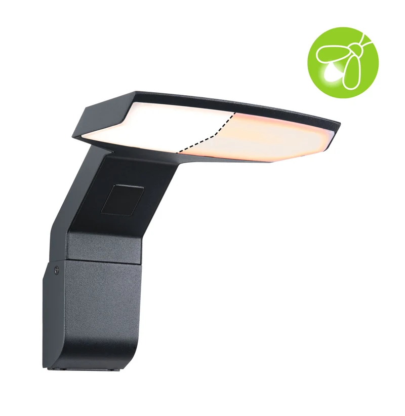 Paulmann LED Außenwandleuchte Zenera insektenfreundlich und seewasserresistent IP44 150x194mm 2200 - 3000K 10W 700lm 230V Anthrazit Metall