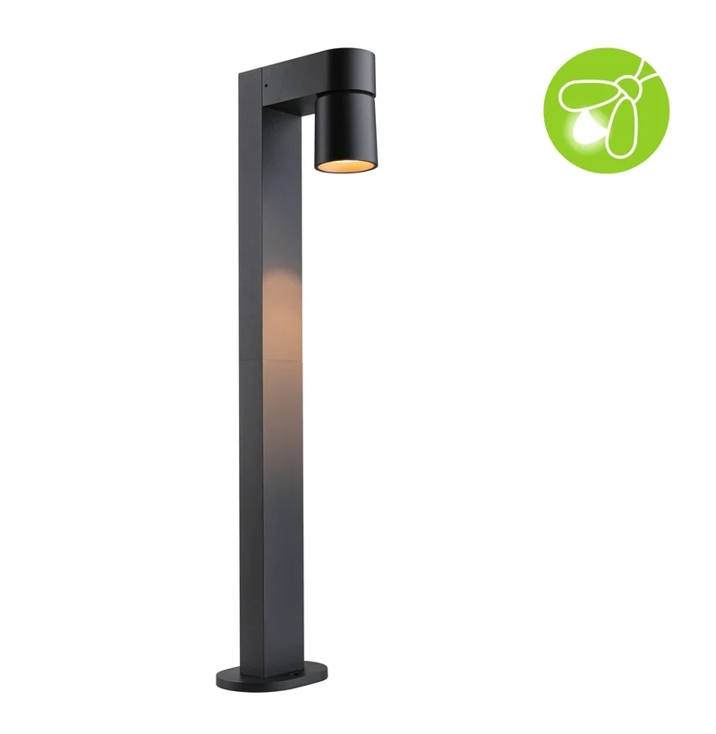 Paulmann LED Pollerleuchte Kimu insektenfreundlich IP44 zylindrisch 822mm 2200K 7,8W 500lm 230V 70° Anthrazit Aluminium
