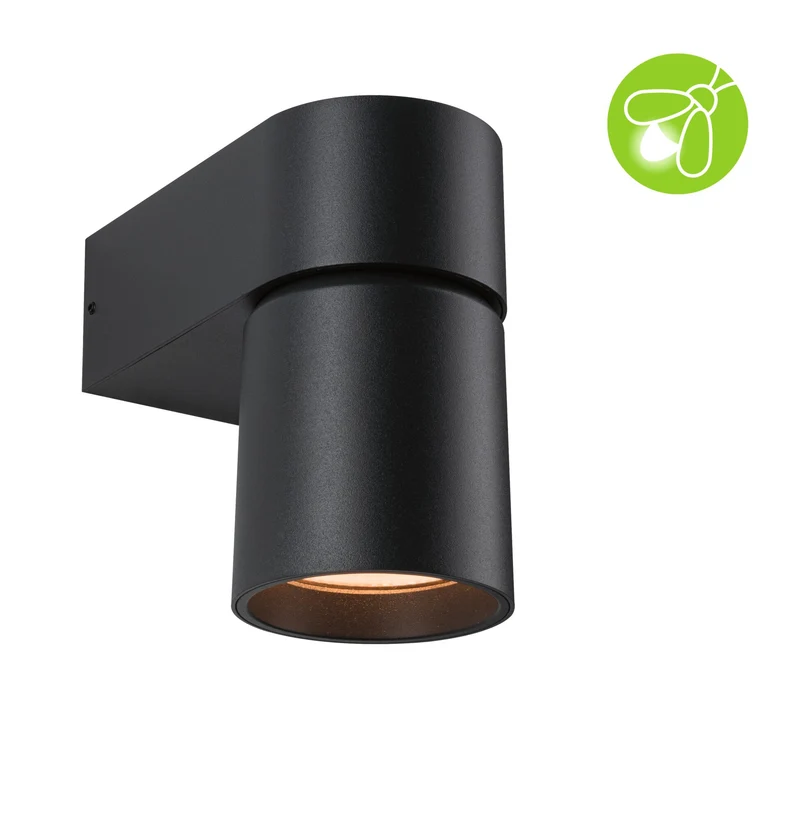 Paulmann LED Außenwandleuchte Kimu insektenfreundlich IP44 zylindrisch 80mm 2200K 7,8W 500lm 230V 70° Anthrazit Aluminium