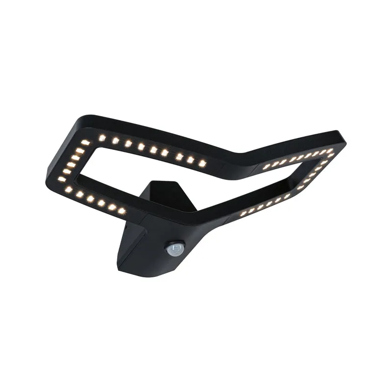 Paulmann LED Außenwandleuchte Alara Dämmerungsgesteuerter Bewegungsmelder (IR) IP44 eckig 375x270mm 3000K 10W 450lm 230V Anthrazit Metall