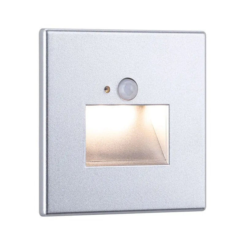 Paulmann LED Wandeinbauleuchte Edge eckig 80x42mm 1,2W 25lm 230V 2700K Chrom matt