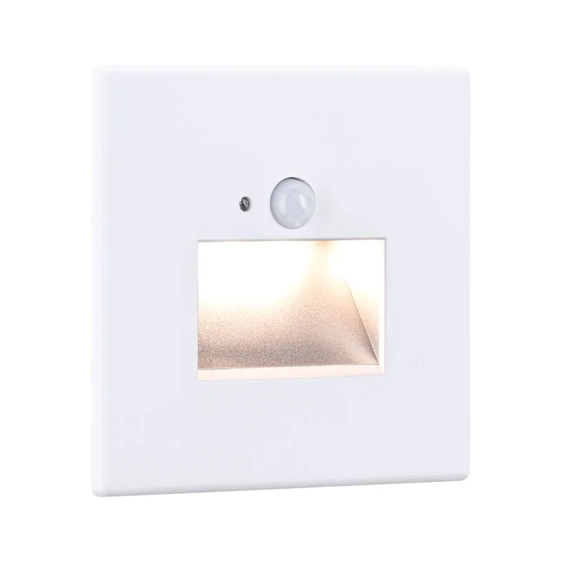 Paulmann LED Wandeinbauleuchte Edge eckig 80x42mm 1,2W 25lm 230V 2700K Weiß matt