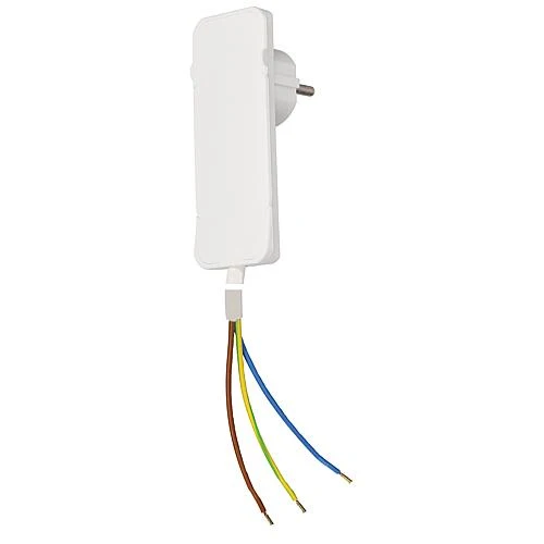 Anschlussleitung mit Flachstecker 3x1,5 weiß 1,5m