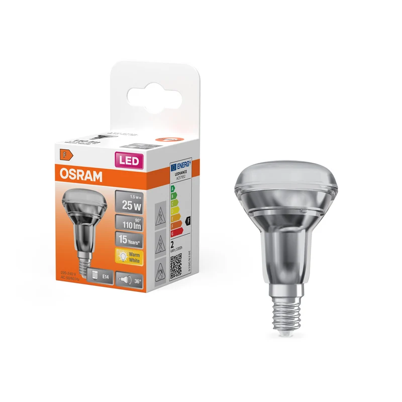 OSRAM LED Lampe LED STAR R39 1.5W 827 E14, 110 lm, 2700 K, Warmweiß