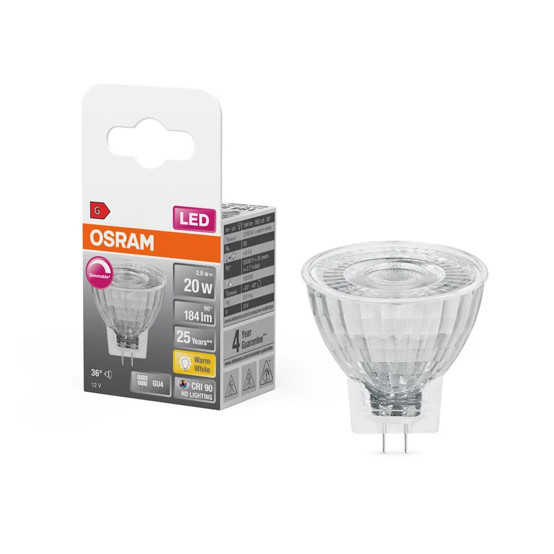 OSRAM LED Lampe LED SUPERSTAR MR11 12 V 2.8W 927 GU4, 184 lm, 2700 K, Warmweiß