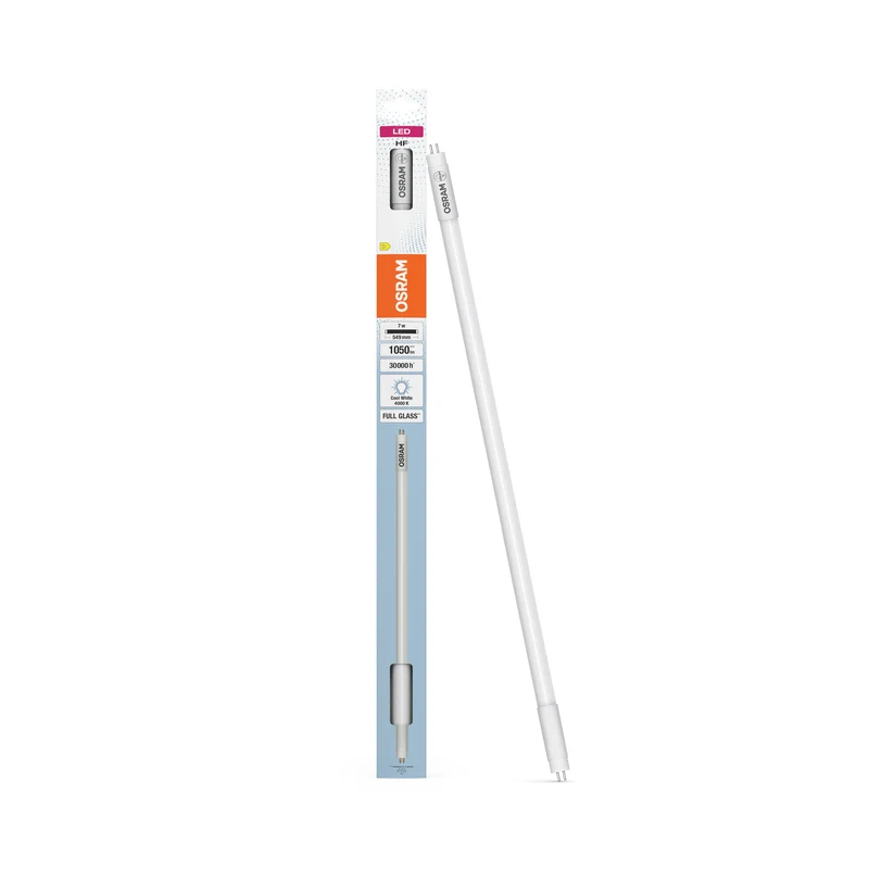 OSRAM LED TUBE T5 HF in Röhre, zweiseitig gesockelt-Form, Leuchtmittel, Bleifreies Glas, Matt, 7 W, (ex 14 W), 1000 lm, Kaltweiß, 4000 K, 30000 h, CRI 80