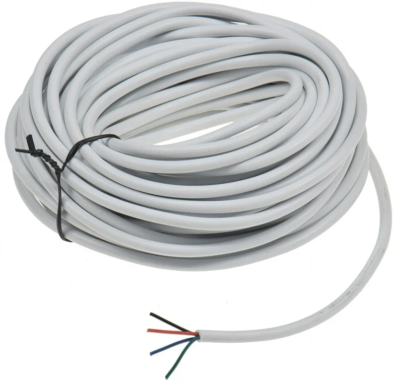 Kabel für RGB LED-Stripes, 3,5mm 10m, 4 adrig-rot-grün-blau-schwarz, rund