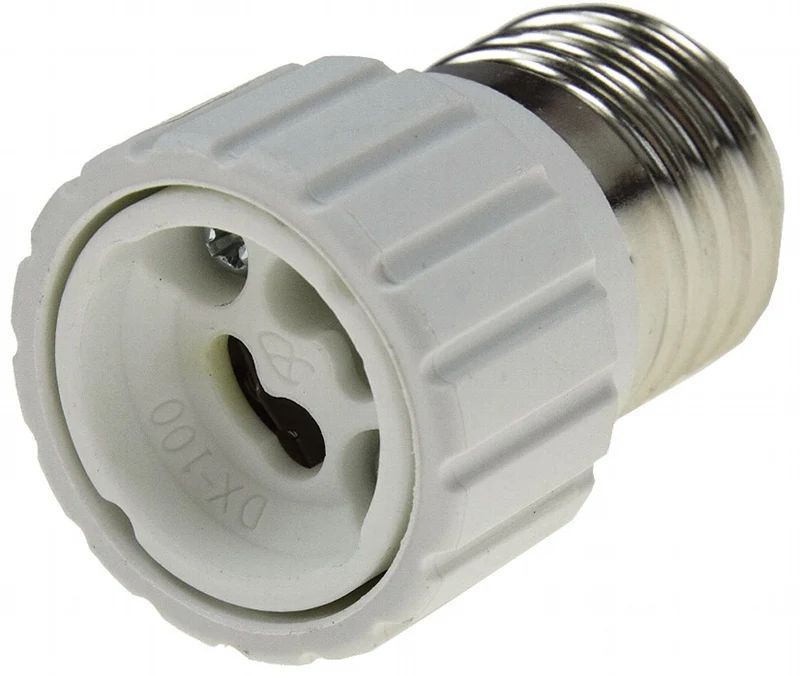 Lampensockel-Adapter, Keramik E27 auf GU10