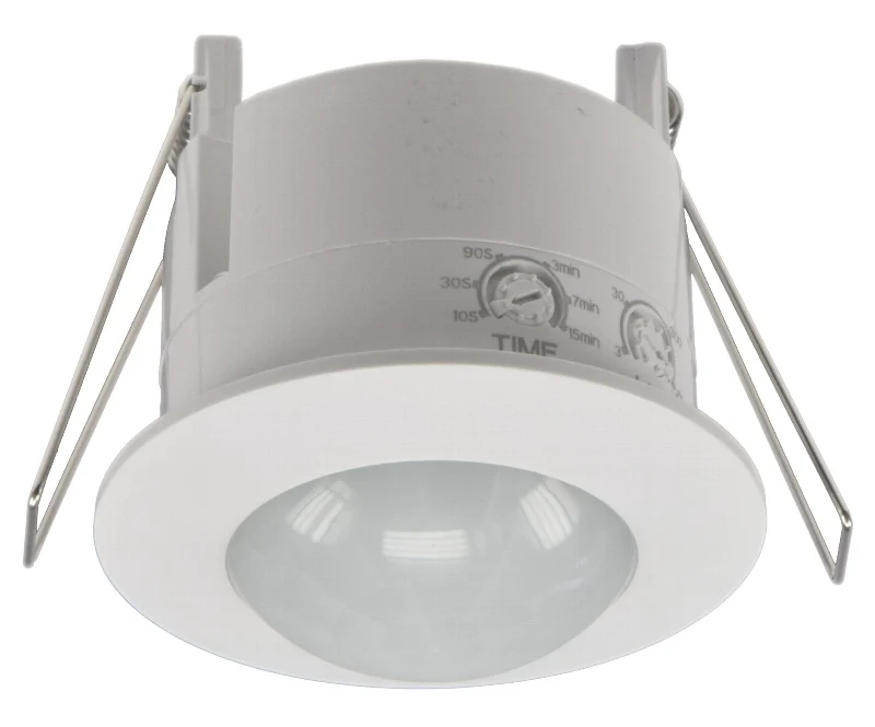 Decken-Einbau-Bewegungsmelder 360° LED geeignet, 6m Detektion, weiß