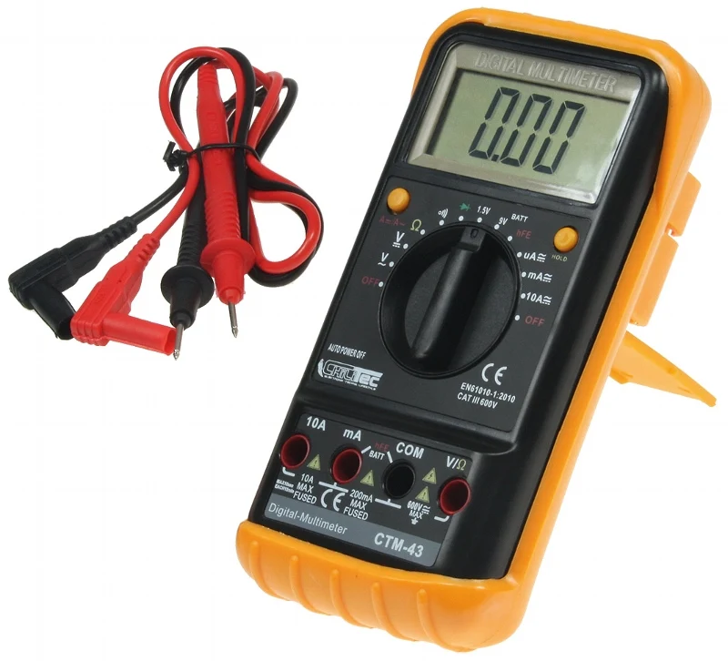 Digital-Multimeter "CTM-43 big" mit Gummiholster, Hold-Funktion