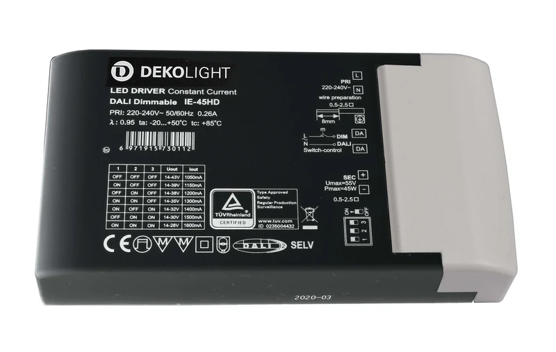 Deko-Light BASIC, DIM, Multi CC, IE-45HD Schwarz