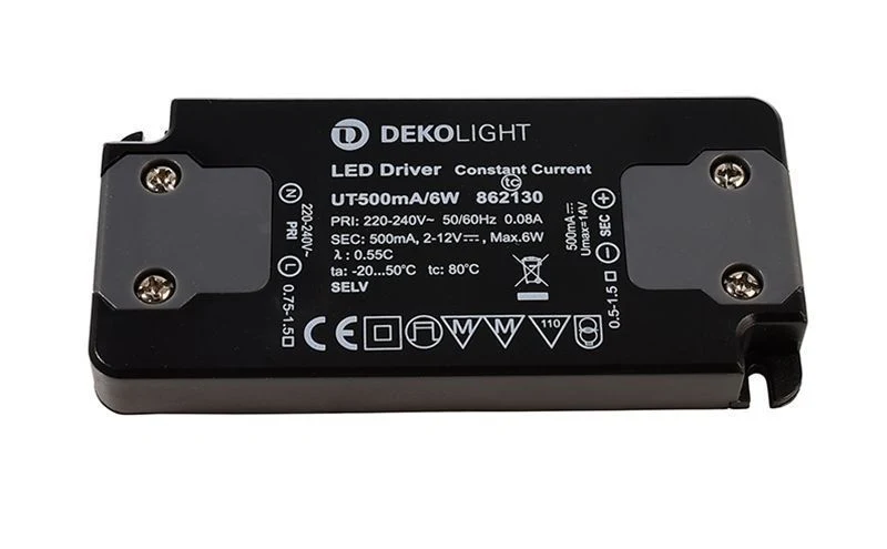 Deko-Light FLAT, CC, UT500mA/6W Schwarz
