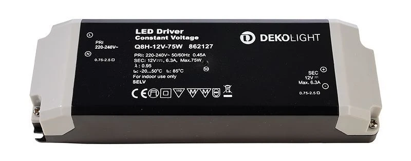 Deko-Light BASIC, CV, Q8H-12-75W Schwarz
