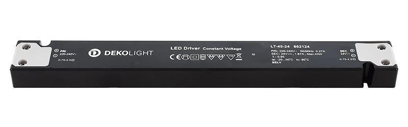 Deko-Light LONG-FLAT, CV, LT-45-24 Schwarz