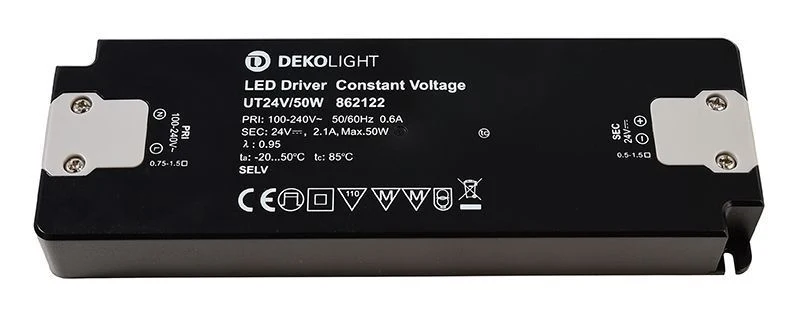 Deko-Light FLAT, CV, UT24V/50W Schwarz