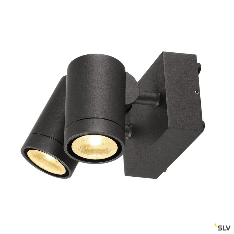 SLV GUNNSY WALL Wandleuchte, sandy anthracite, 2x8W LED, 3000K