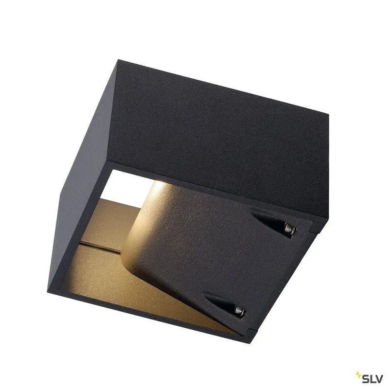 SLV LOGS WALL Wandleuchte, eckig, anthrazit, 6W LED, warmweiss