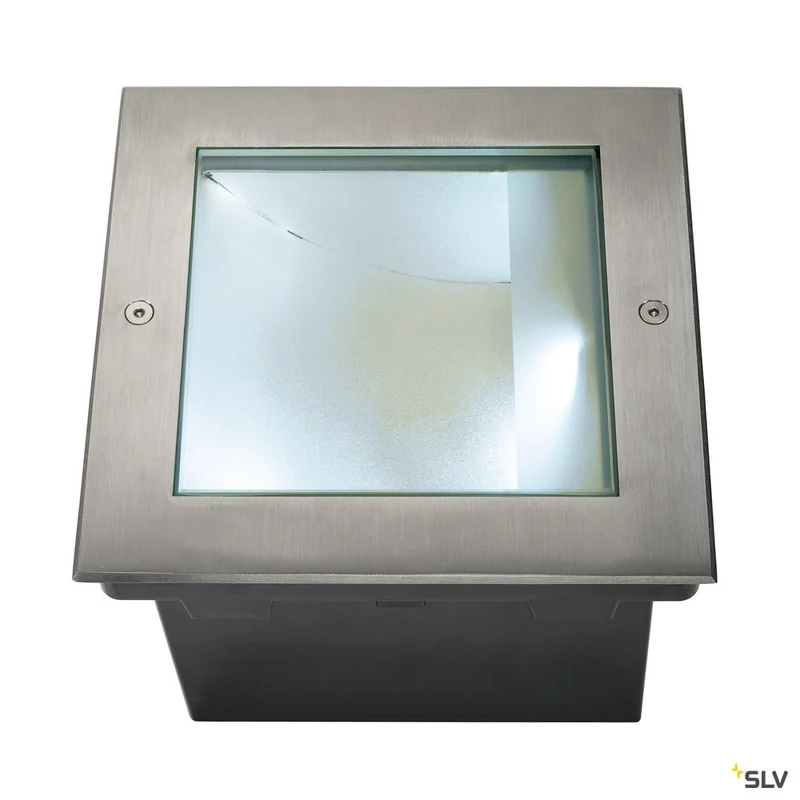 SLV DASAR LED SQUARE Bodenein- bauleuchte, Edelstahl 316, asymmetrisch, 34W, 4000K, IP67
