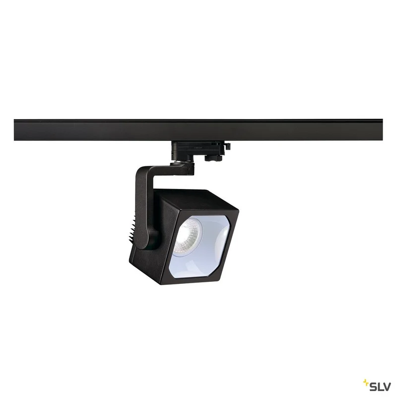 SLV EURO CUBE Spot, schwarz, 60°, 4000K, CRI90, inkl. 3P.-Adapter