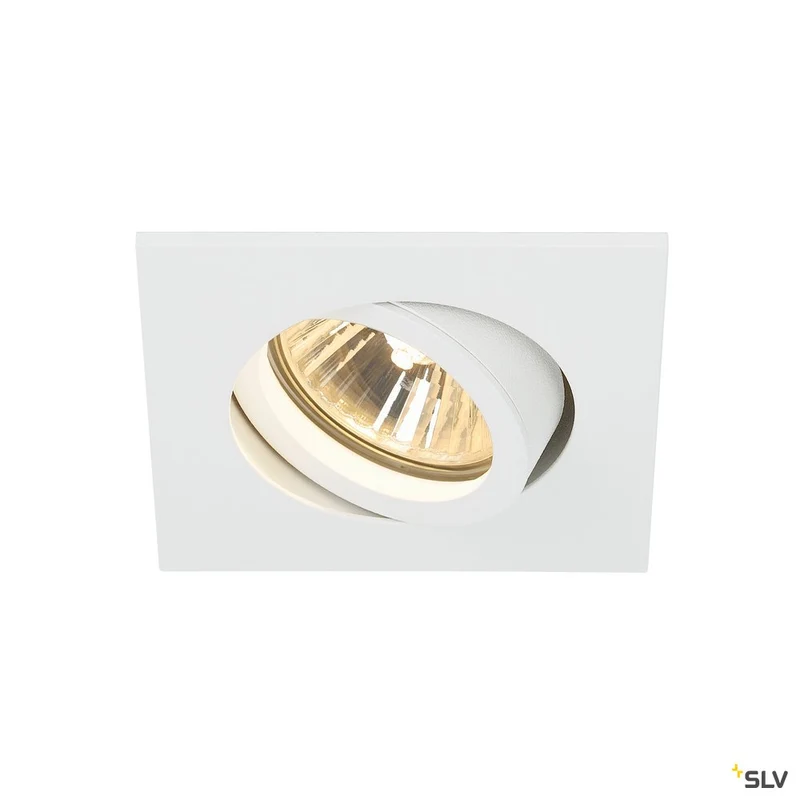 SLV NEW TRIA 68 square, Indoor Deckeneinbauleuchte, QPAR51, weiß, 50W