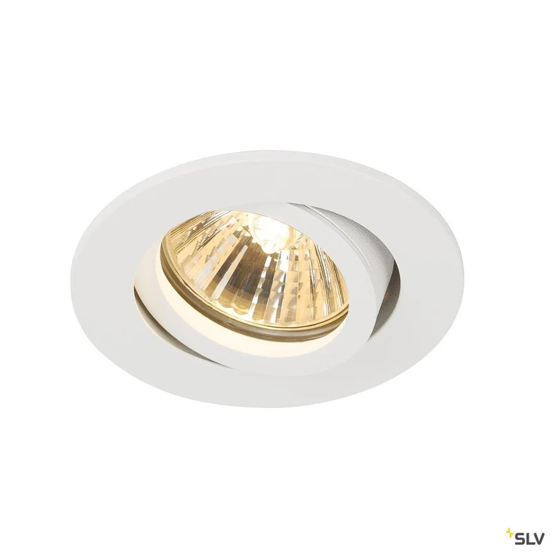 SLV NEW TRIA 68 rund, Indoor Deckeneinbauleuchte, QPAR51, weiß, 50W