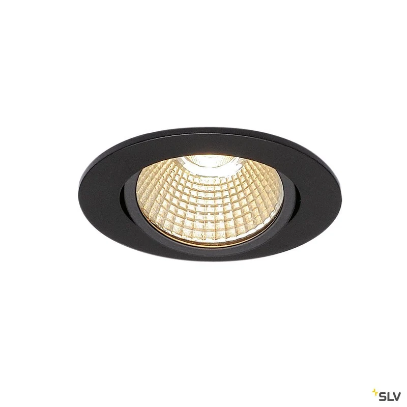 SLV NEW TRIA rund, LED Indoor Deckeneinbauleuchte, schwarz, 1800-3000K, 7,2W