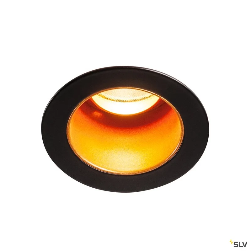 SLV TRITON MINI DL, LED Indoor Deckeneinbauleuchte, schwarz/gold, 2700K, 15°