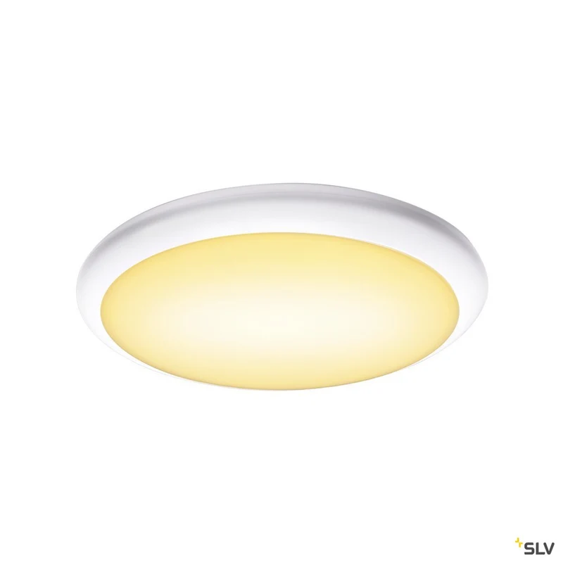 SLV RUBA 16 CW Sensor, LED Outdoor Wand- und Deckenaufbauleuchte, weiß IP65 3000/4000K