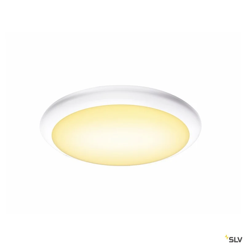 SLV RUBA 10 CW Sensor, LED Outdoor Wand- und Deckenaufbauleuchte, weiß IP65 3000/4000K
