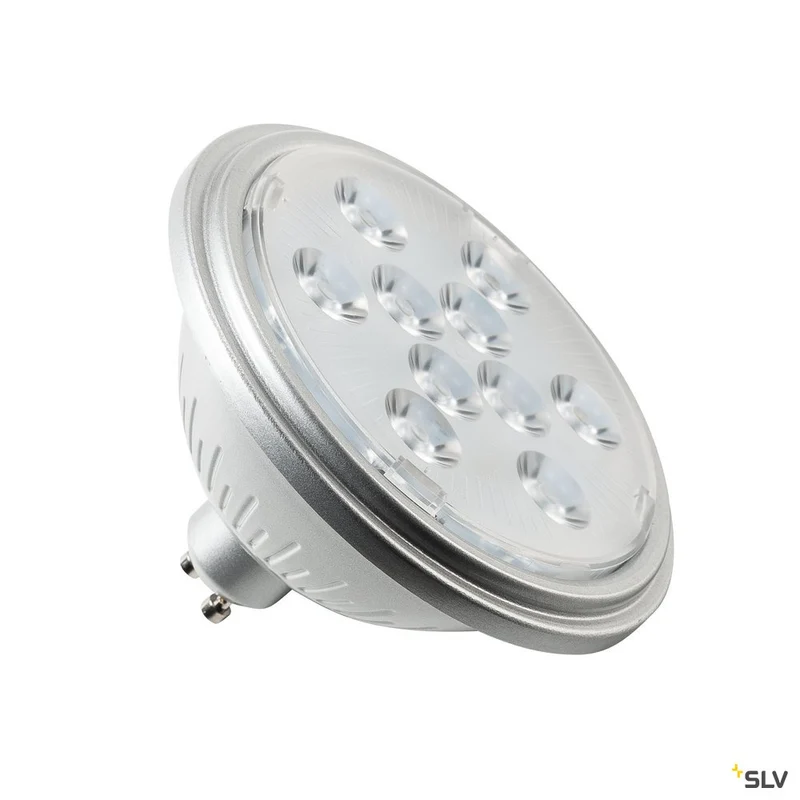 SLV LED Leuchtmittel, QPAR111, GU10, 7W, 3000K, 13° silber