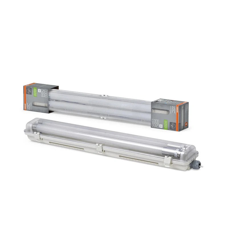 OSRAM SUBMARINE® NATURE LOOP Feuchtraum-Leuchte mit LED-Röhre, weiß, 14W, 1600lm, kaltweiß, staubdicht, strahlwassergeschützt, 40. 000 Stunden, energiesparend, Tageslichtsensor, Bewegungsmelder