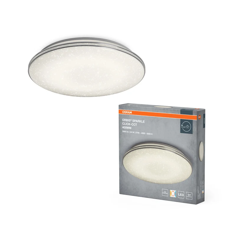 OSRAM ORBIS® Deckenleuchte Sparkle Click-CCT 400mm 24W, 2000 lm, 2700…6500 K, Tunable White