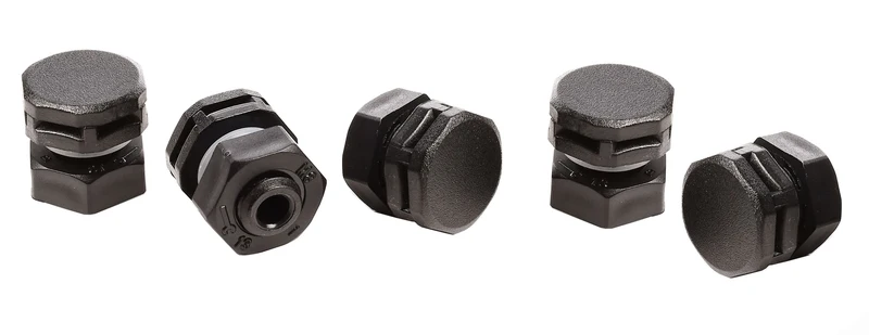 Deko-Light Druck-/Feuchtigkeitsausgleichsventil mit Membran, 800ml/min, M8, IP67, 5er Set Schwarz