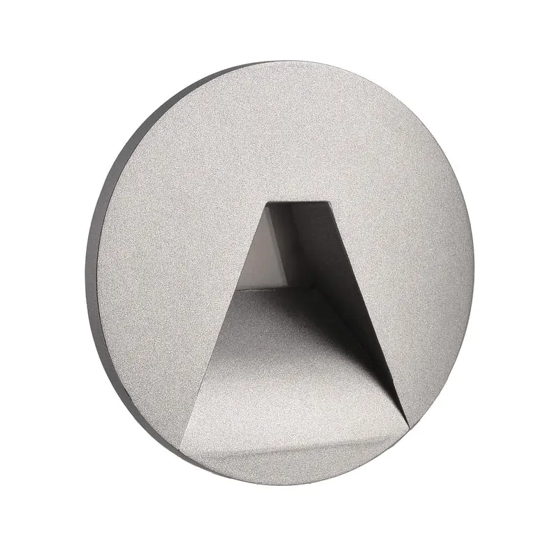 Deko-Light Abdeckung rund grau Winkel für Alwaid Weißaluminium RAL 9006