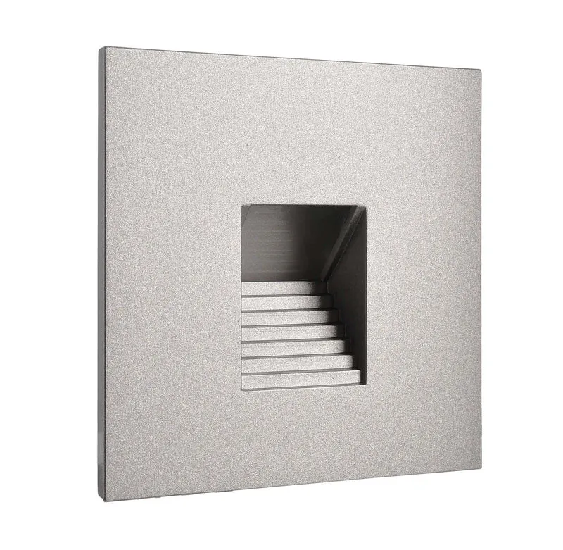 Deko-Light Abdeckung eckig grau Stufe für Alwaid Weißaluminium RAL 9006