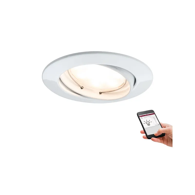 Paulmann SmartHome BLE Goal EBL Set LED 3x5,2W dimm schw 230/24V 51mm Ws m/Alu Zink